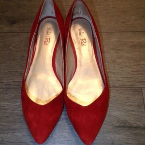 Red Suede Flats